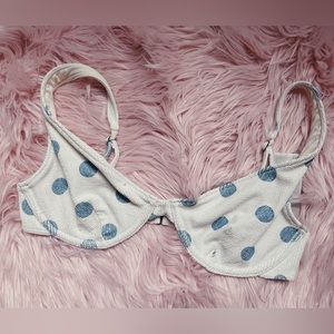 Billabong + Wrangler Collab Bikini Top Size Large Underwire retro Polka Dot L